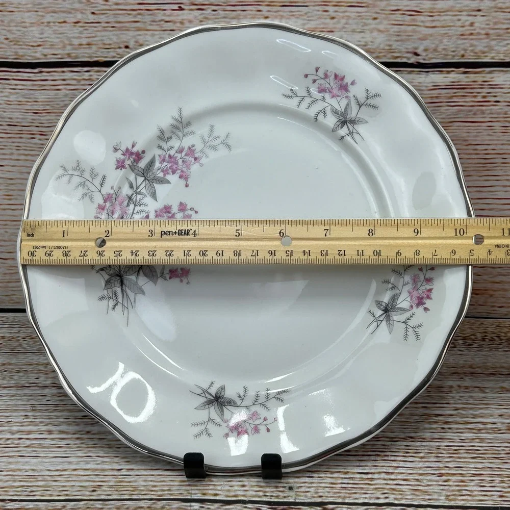 Favolina Karolina Jarolina‎ Poland China Dinner Plate Silver Scalloped 3879 3